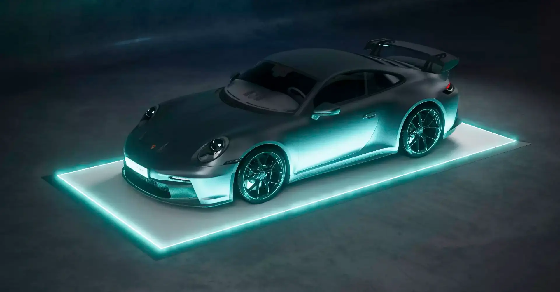 Fahrzeug auf Quasaris Carframe — Showroom-Präsentation